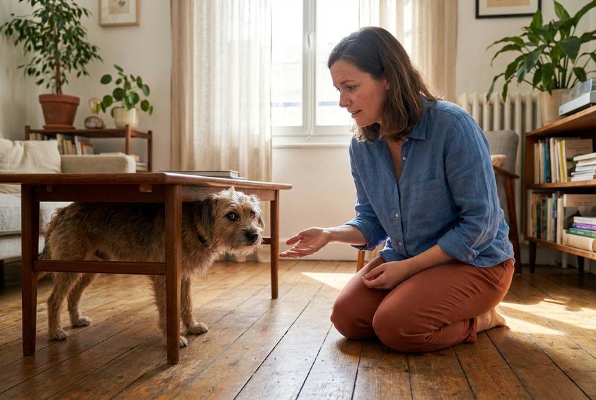 Dog avoiding owner recall command