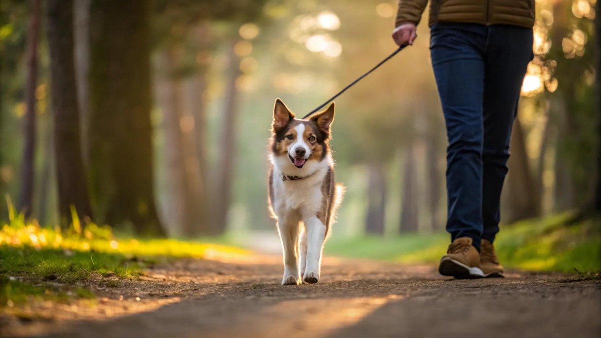 Quiet path for dog walking