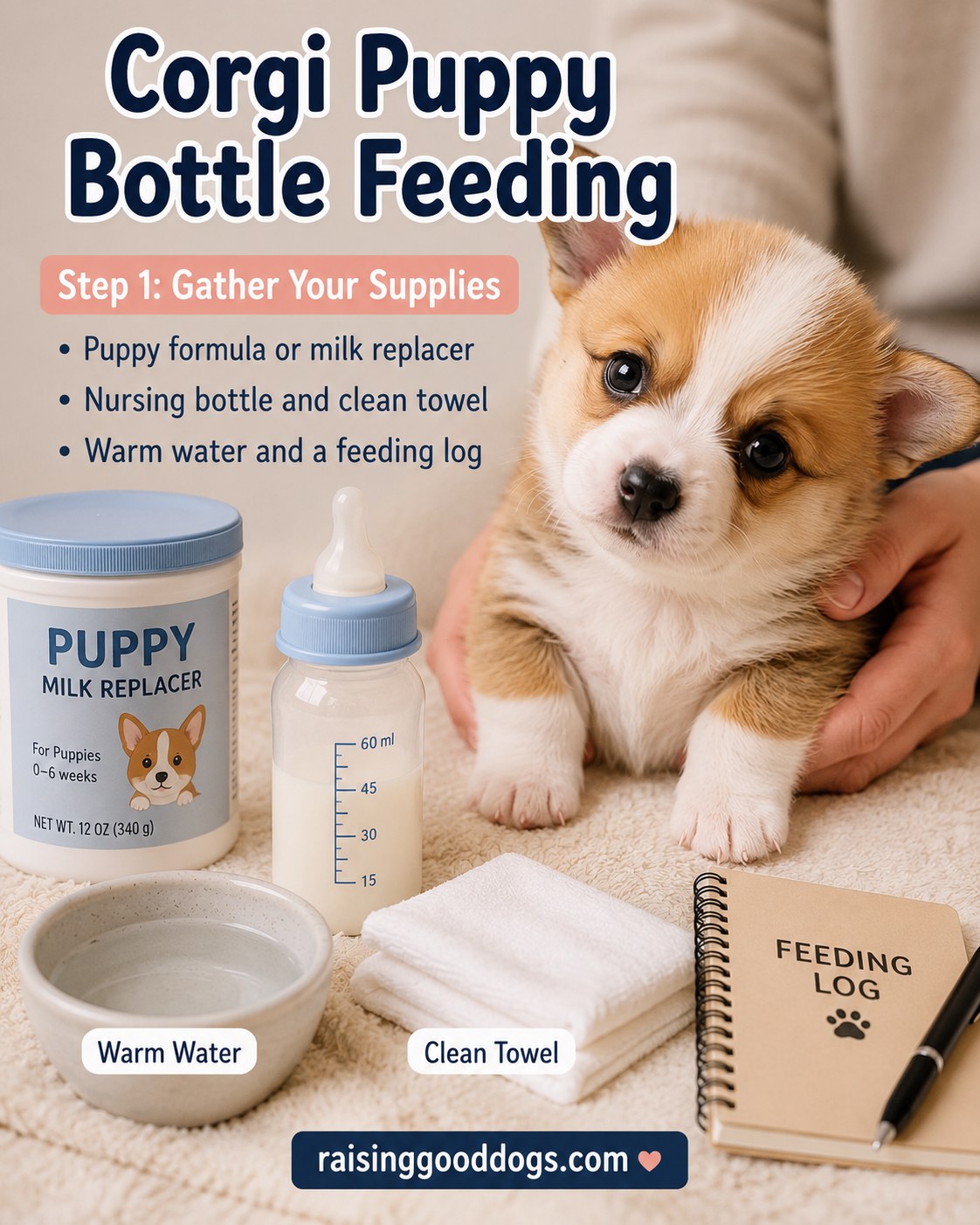 8 Steps For Bottle Feeding A Corgi Puppy, Done Safely