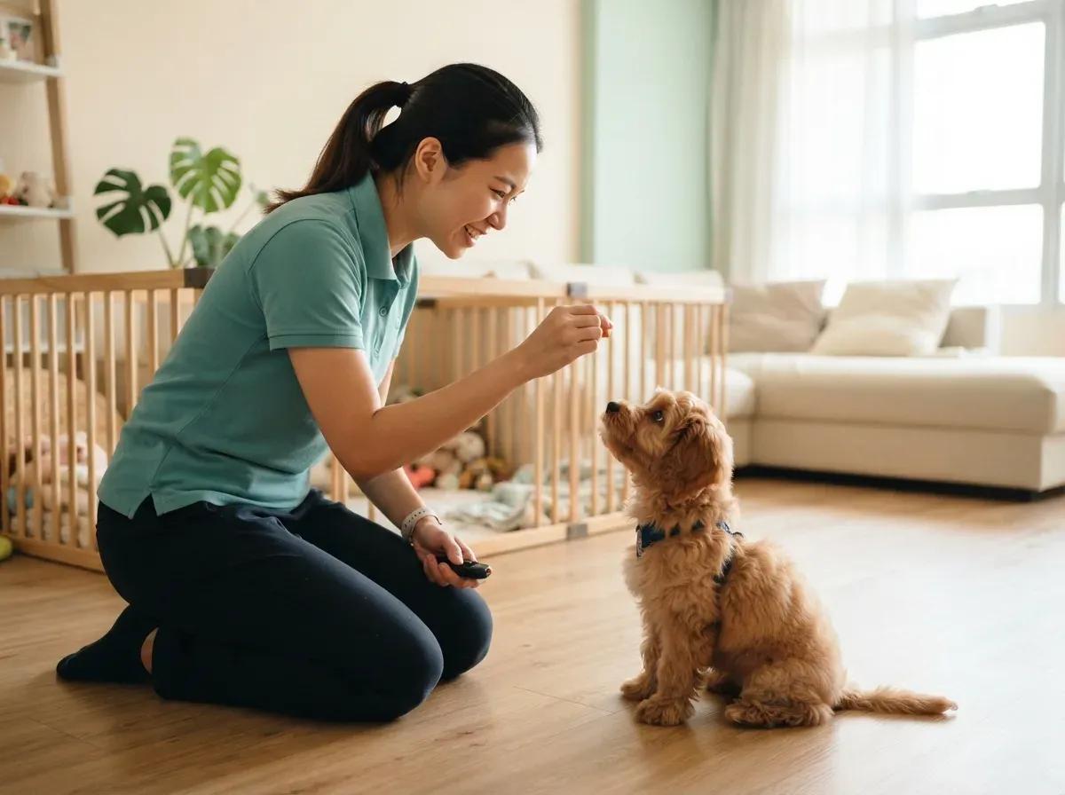 Happy puppy training routine