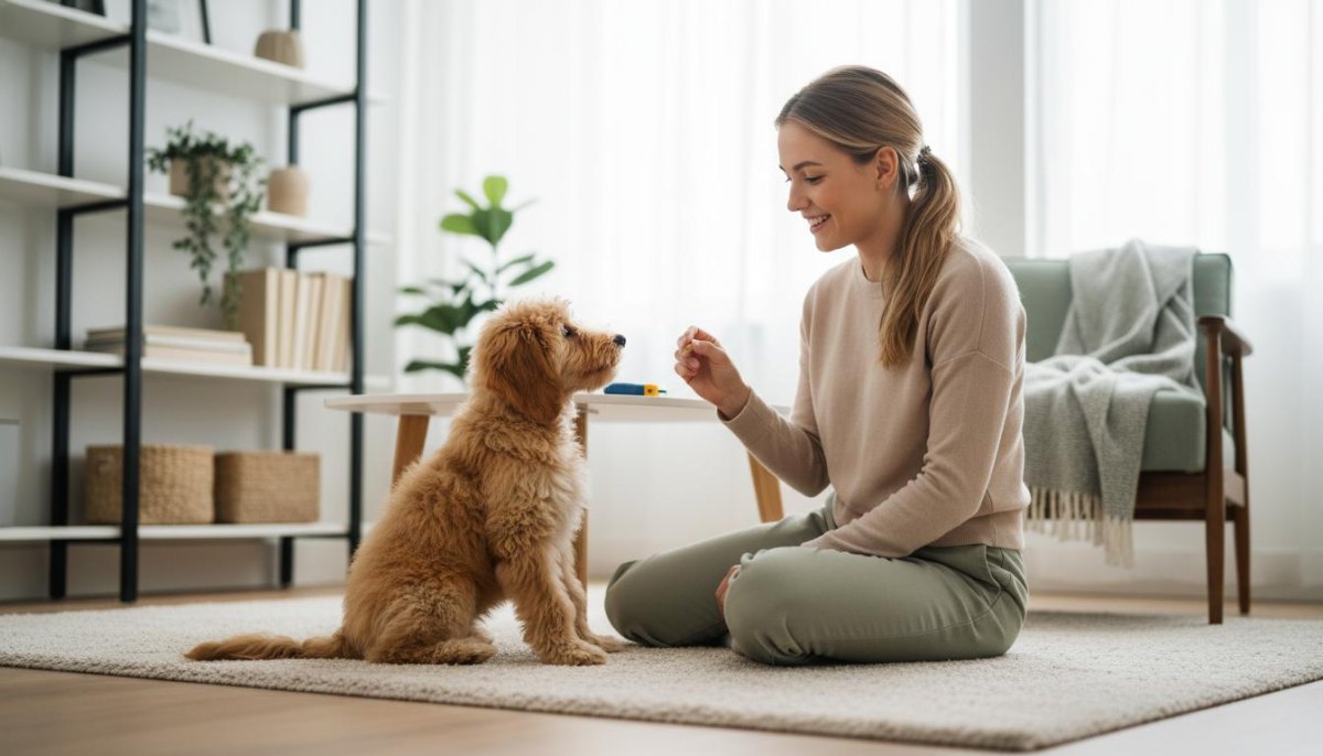 Daily puppy attention training routine
