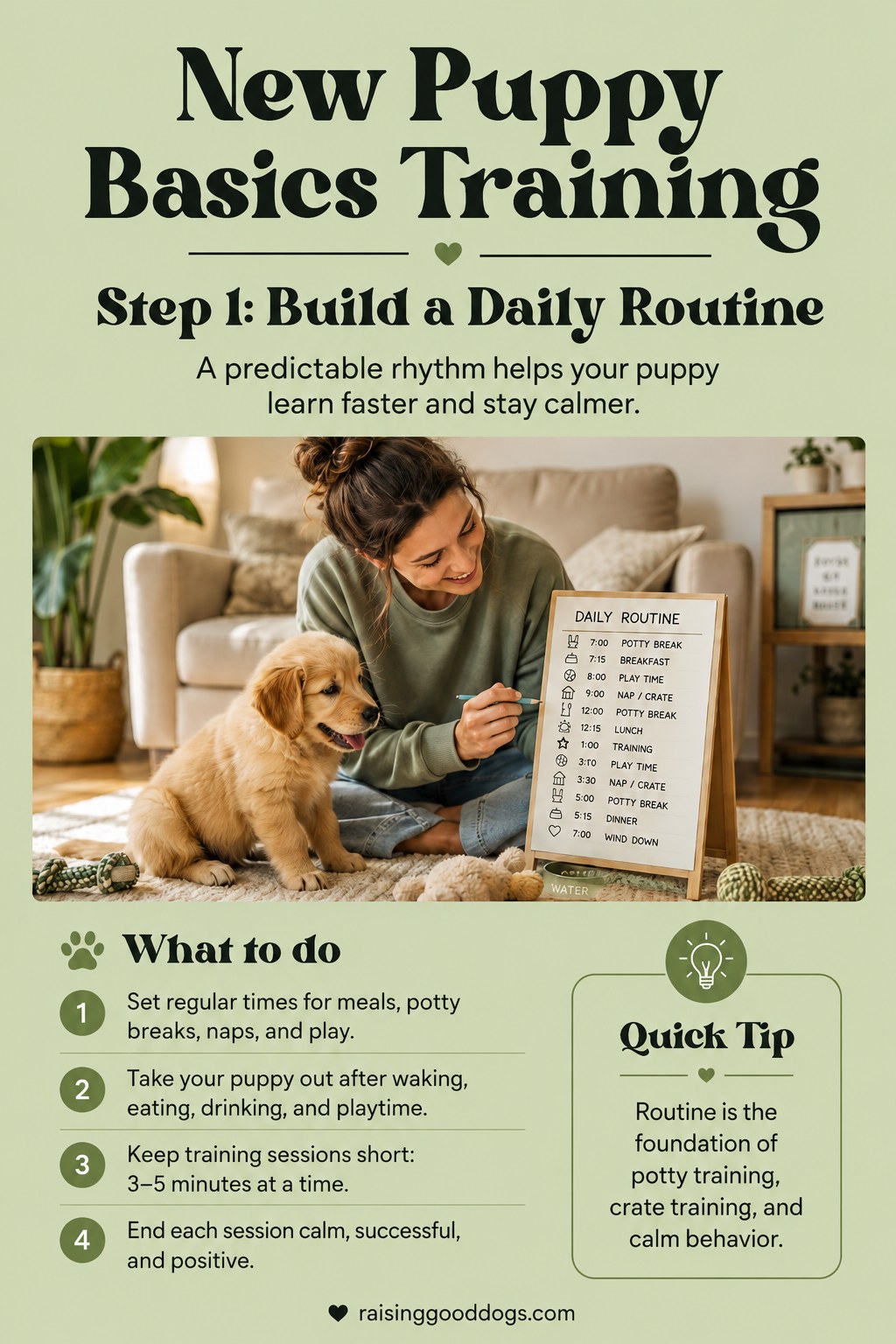 8 New Puppy Basics Training Steps For A Calmer First Year