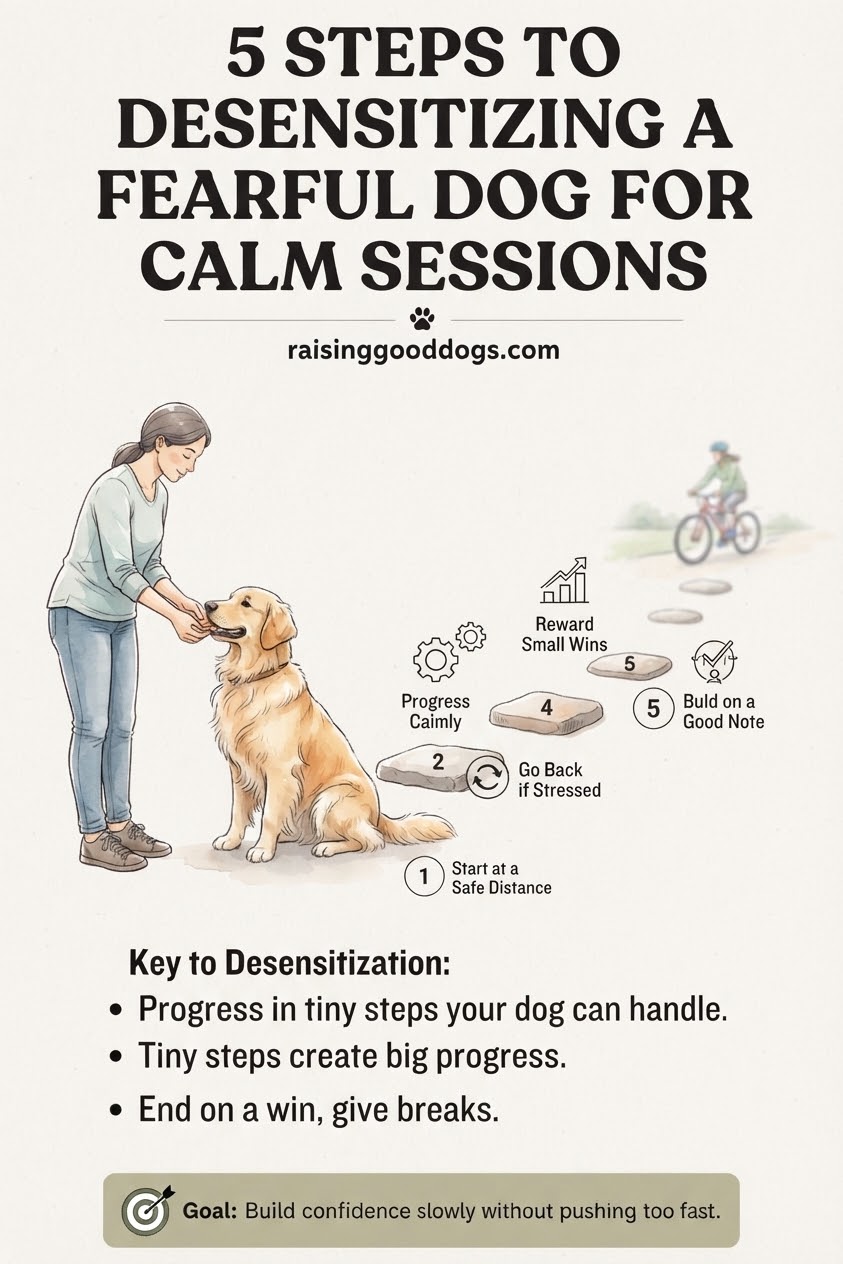 5 Steps to Desensitizing a Fearful Dog for Calm Sessions