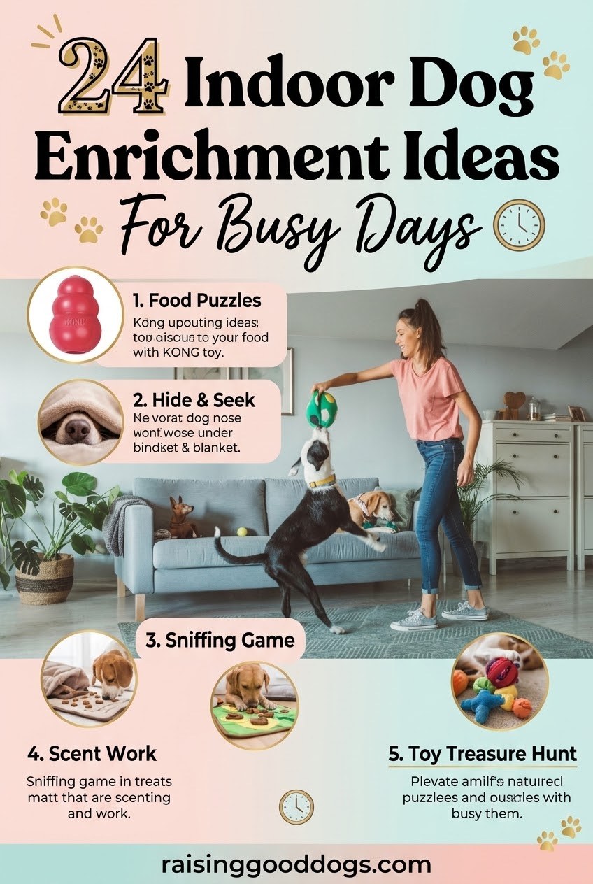 24 Indoor Dog Enrichment Ideas For Busy Days