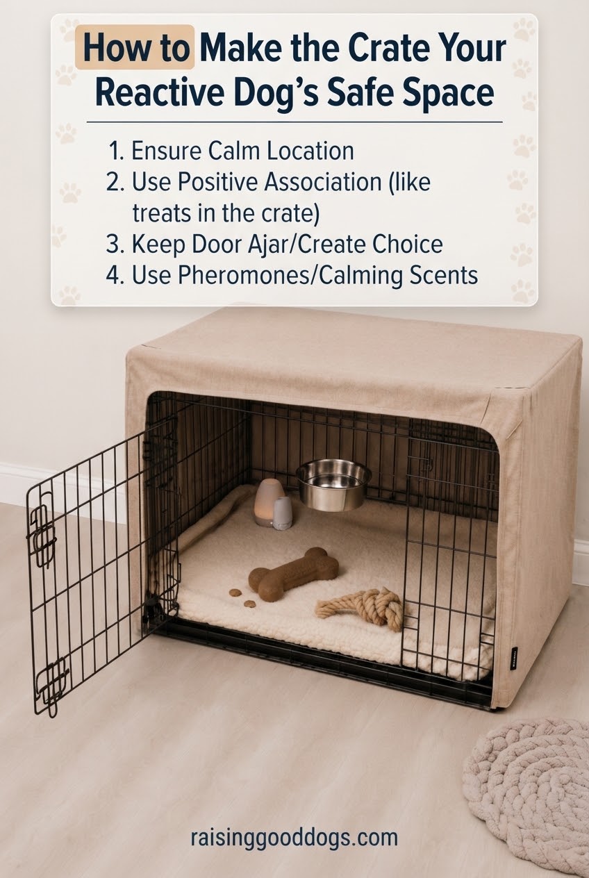 How to Make the Crate Your Reactive Dog’s Safe Space