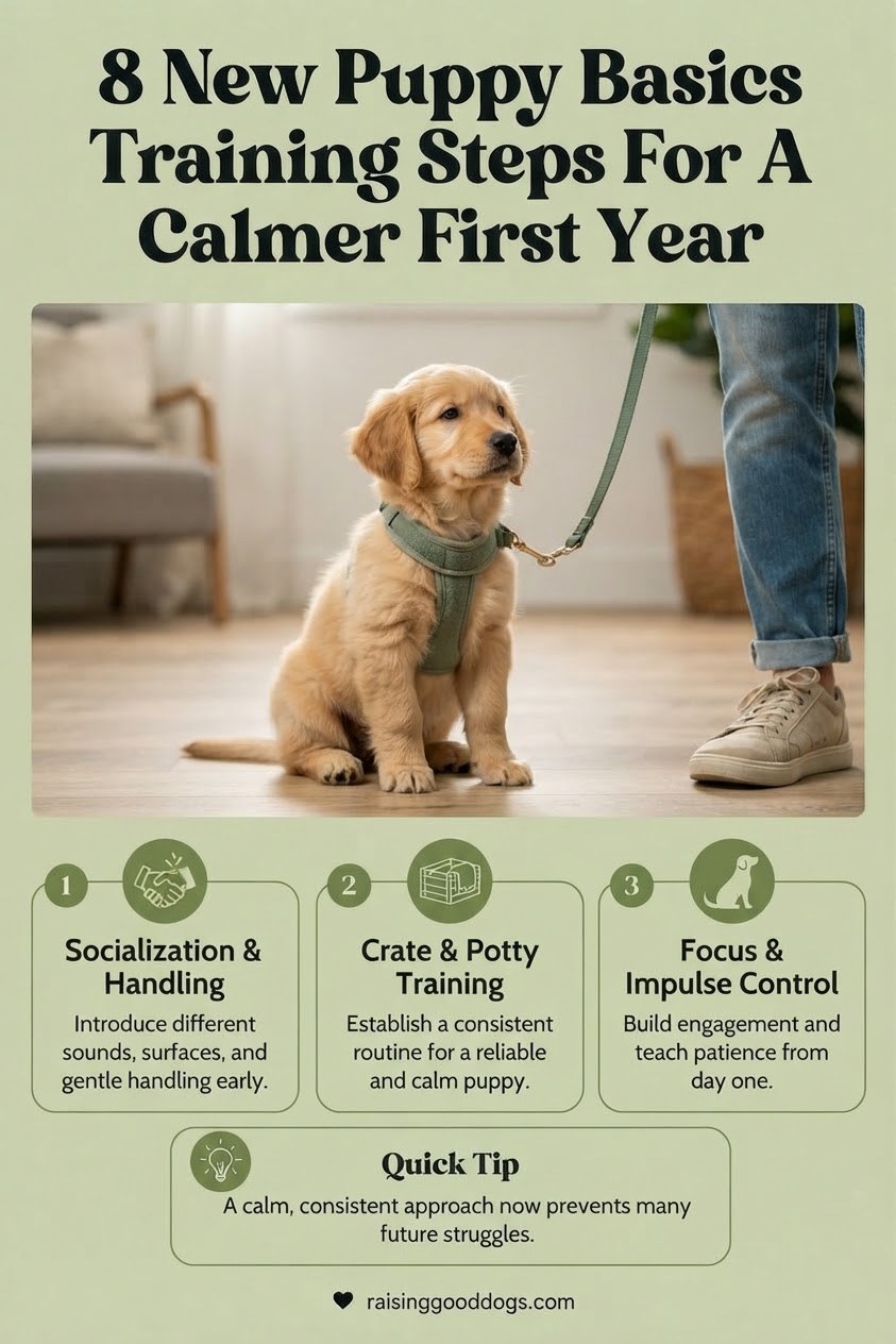8 New Puppy Basics Training Steps For A Calmer First Year