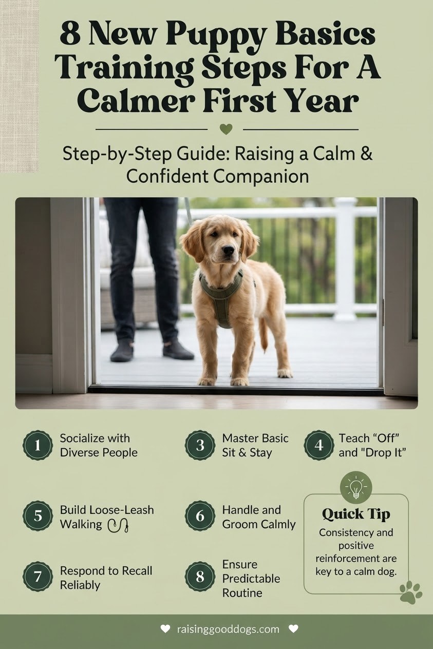 8 New Puppy Basics Training Steps For A Calmer First Year