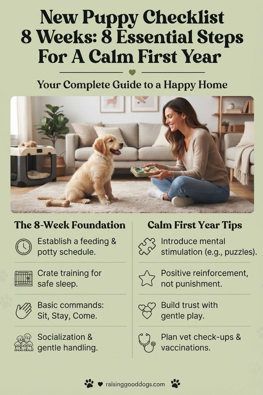 New Puppy Checklist 8 Weeks: 8 Essential Steps For A Calm First Year