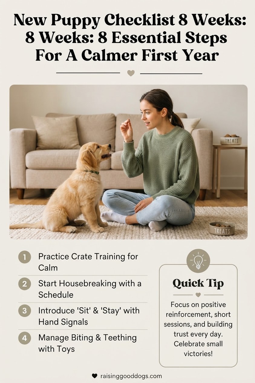 New Puppy Checklist 8 Weeks: 8 Essential Steps For A Calmer First Year