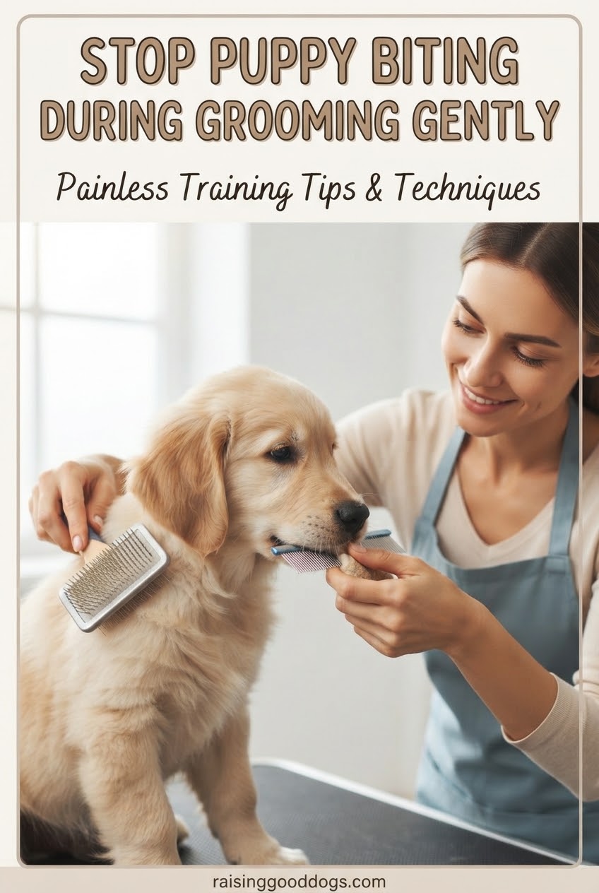 Stop Puppy Biting During Grooming Gently