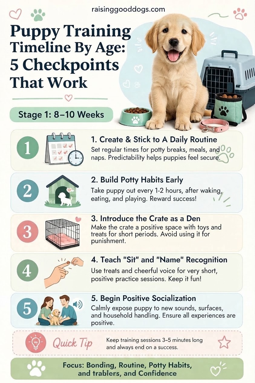 Puppy Training Timeline By Age: 5 Checkpoints That Work