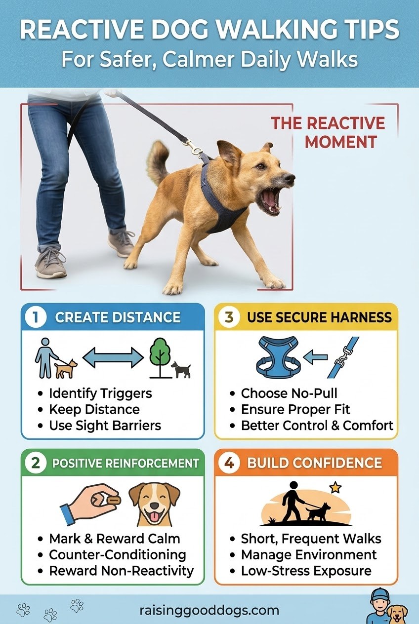 Reactive Dog Walking Tips for Safer, Calmer Daily Walks