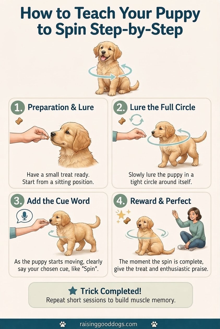 How to Teach Your Puppy to Spin Step-by-Step