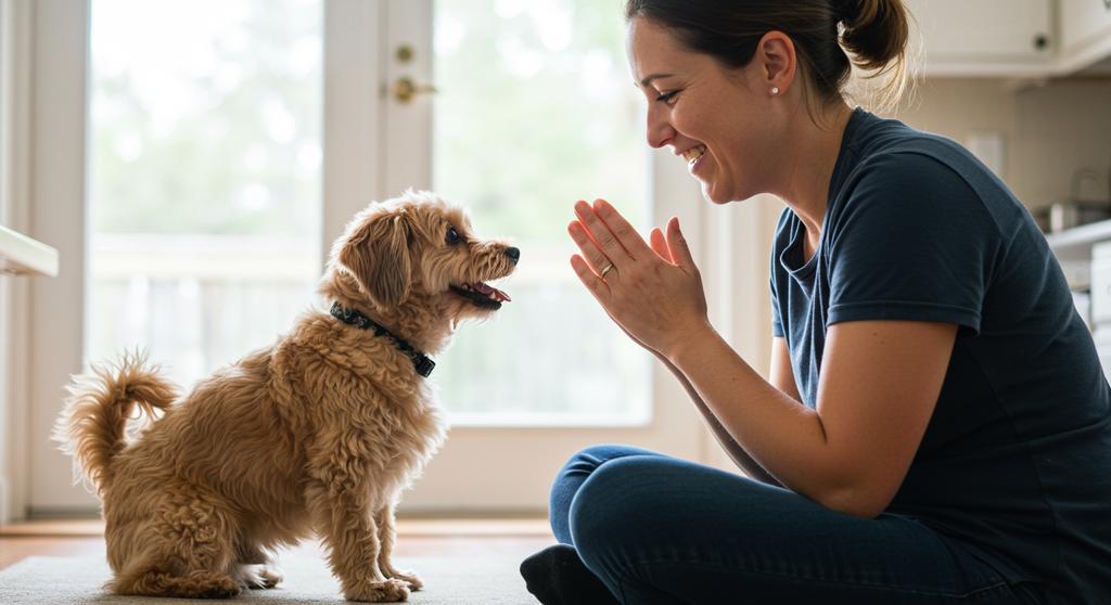 Dog successfully responding to leave it