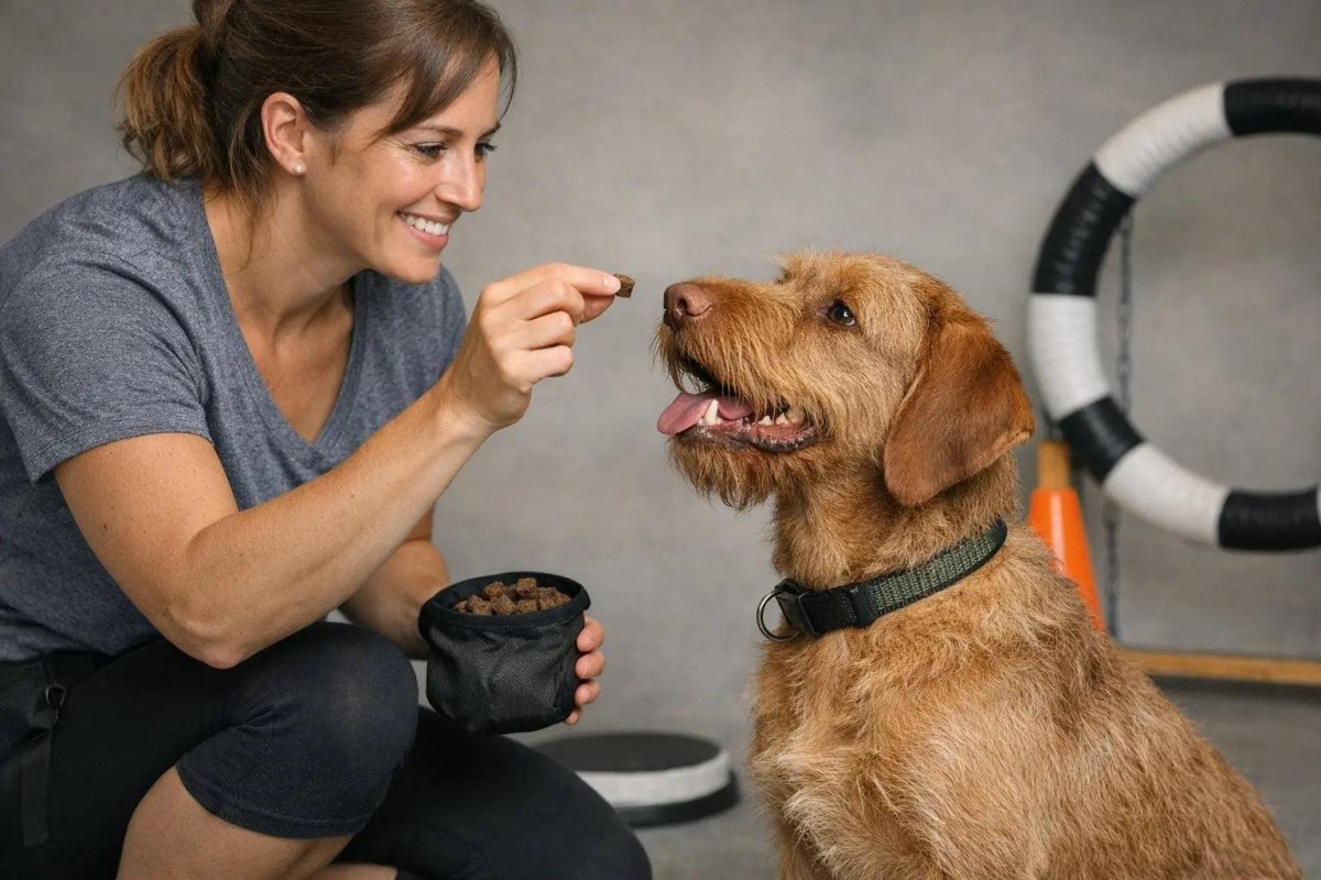 Dog training with treats