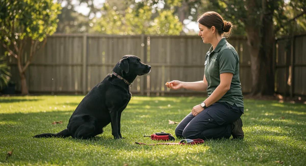 Calm dog training with positive reinforcement